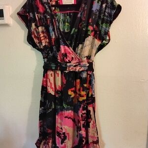 Anthropologie Colorful Abstract Mini Dress
